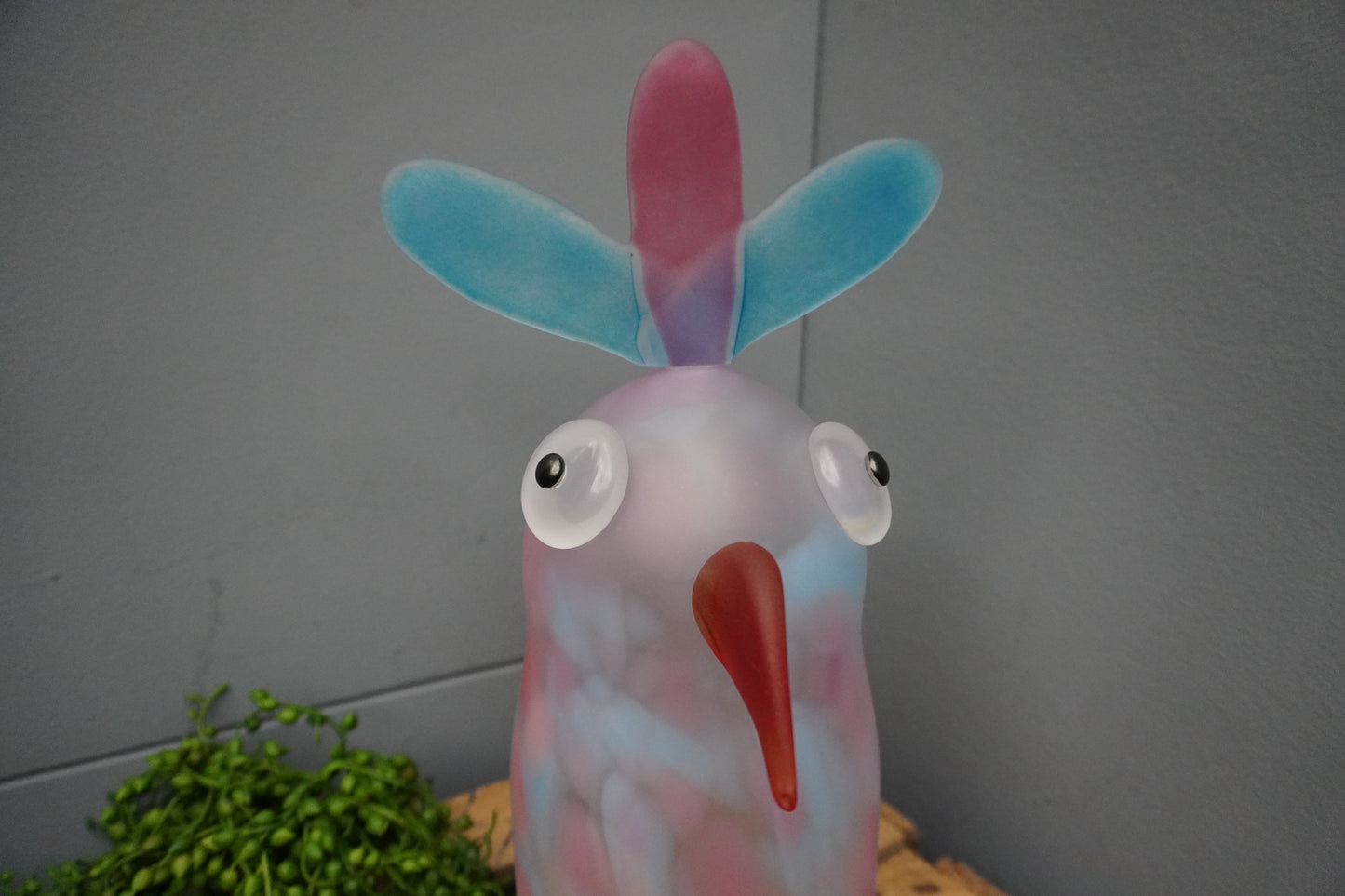 Papegaai - 32cm, turquoise & roze