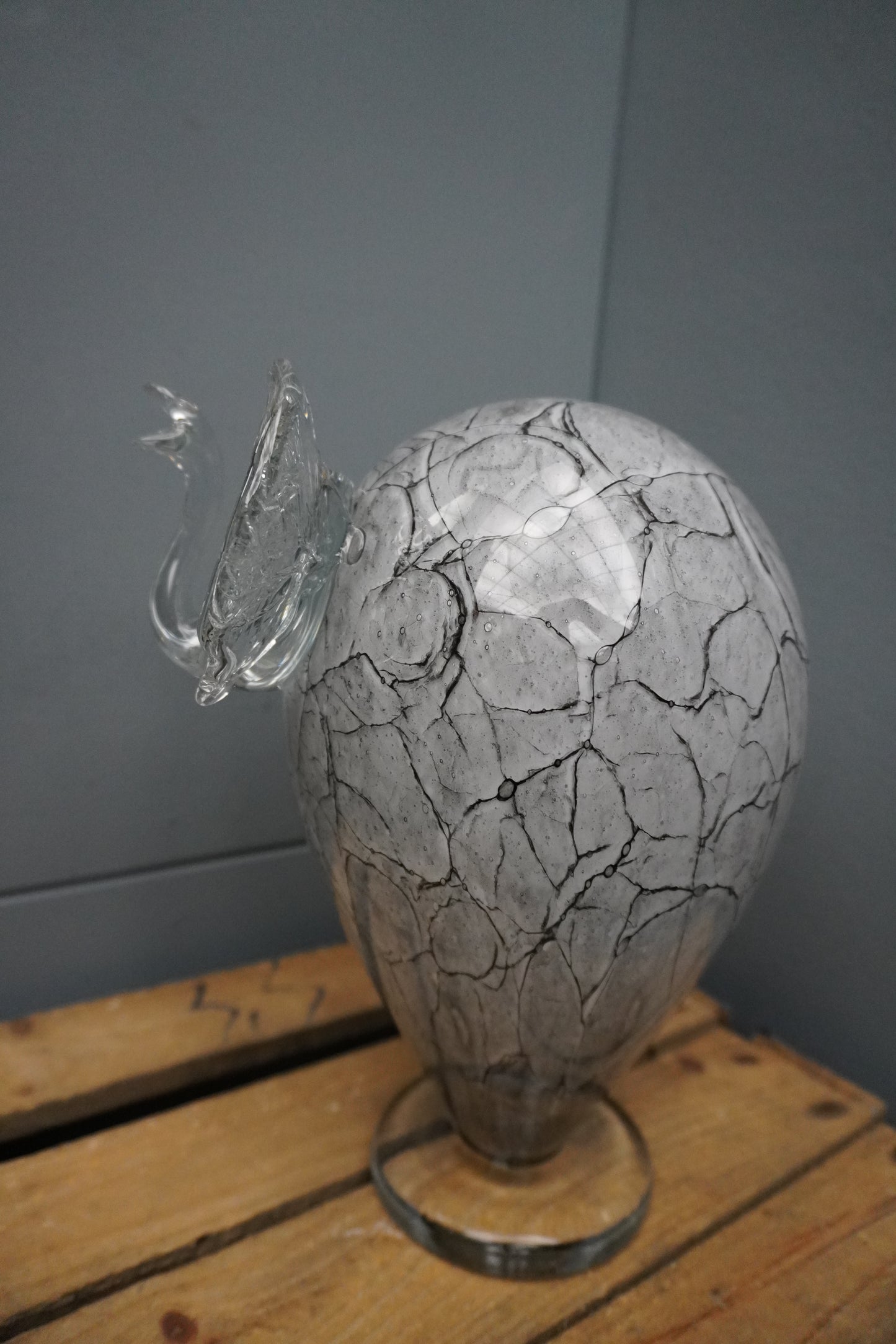 Olifant - 25cm, grijs marmer