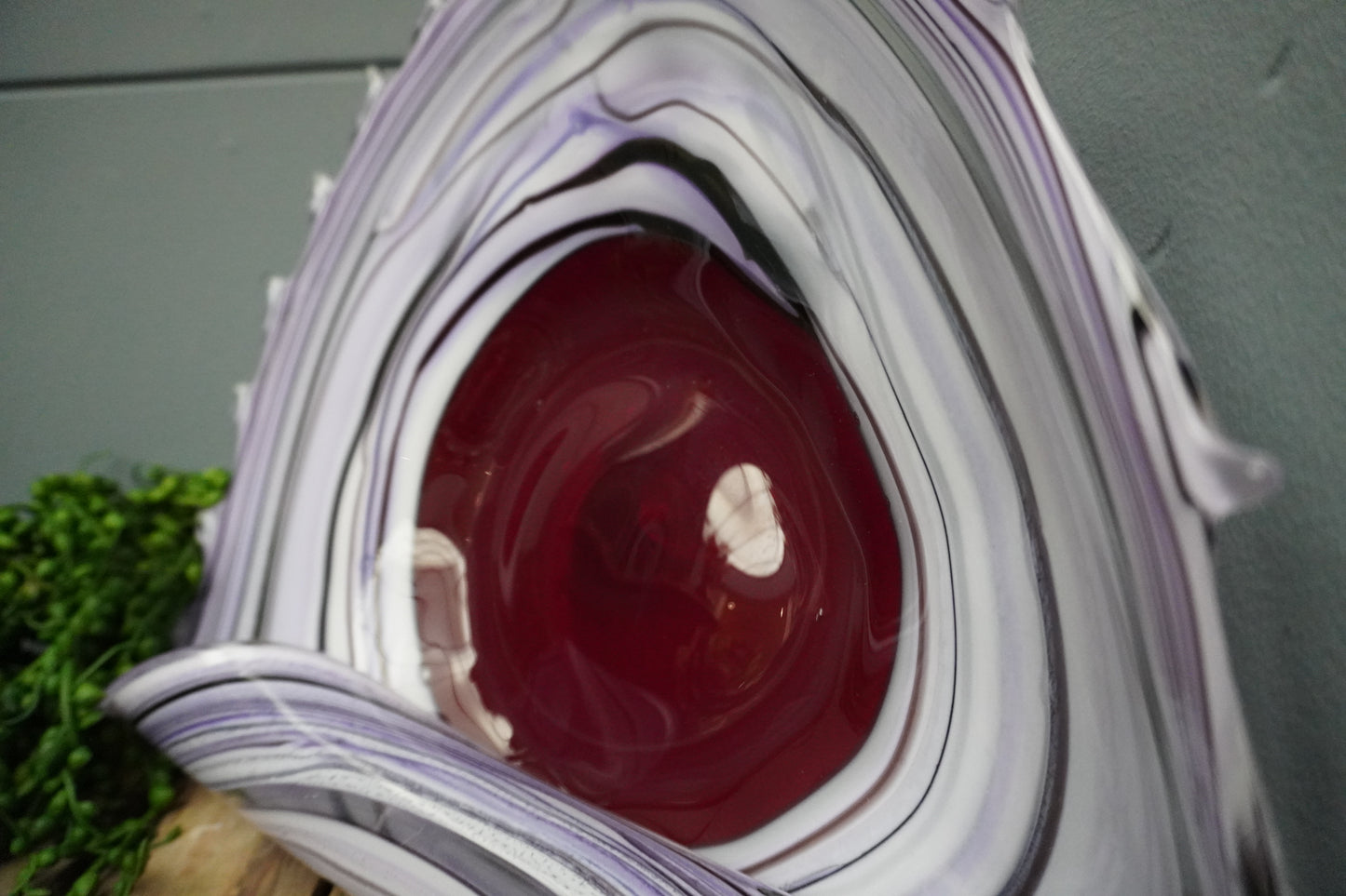 Oester schaal - 40cm, rood, paars