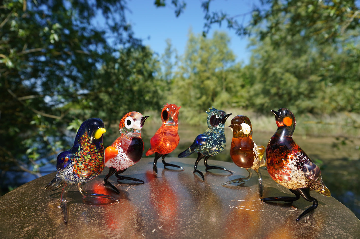 Vogel - 11cm, rood of blauw