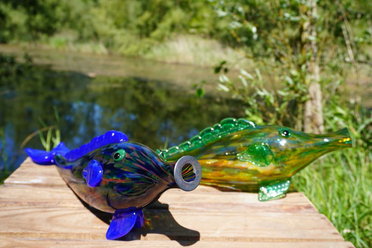 Vis - 45cm, groen, blauw