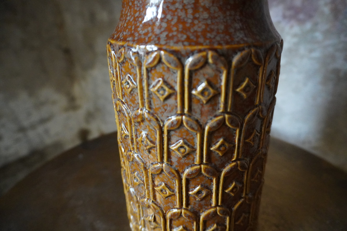 Aardewerk vaas - Bruin, 21cm x 9.5cm