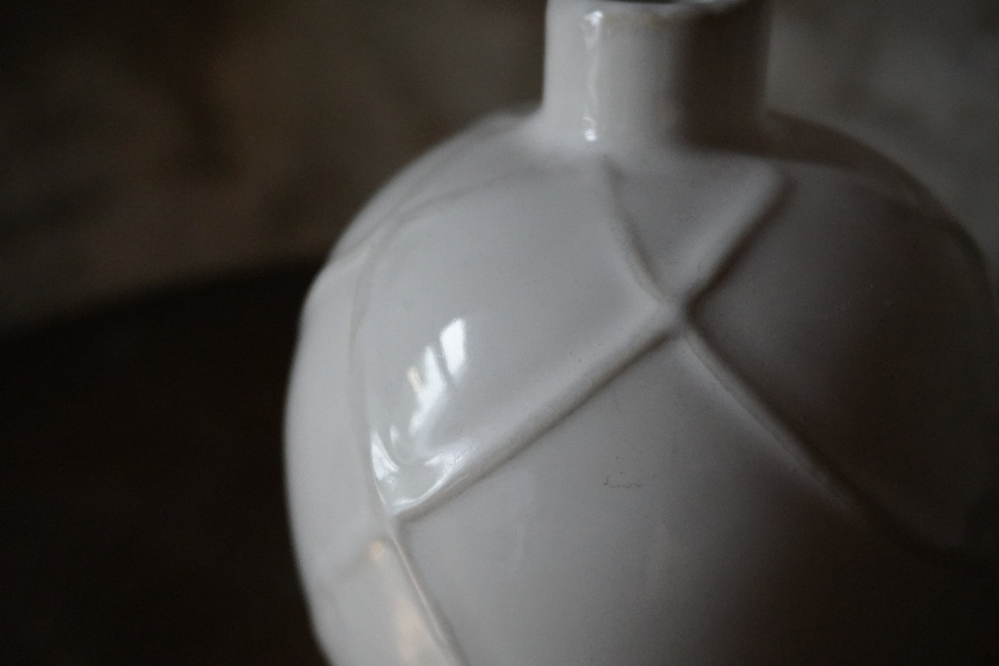 Aardewerk vaasje - wit, 10cm