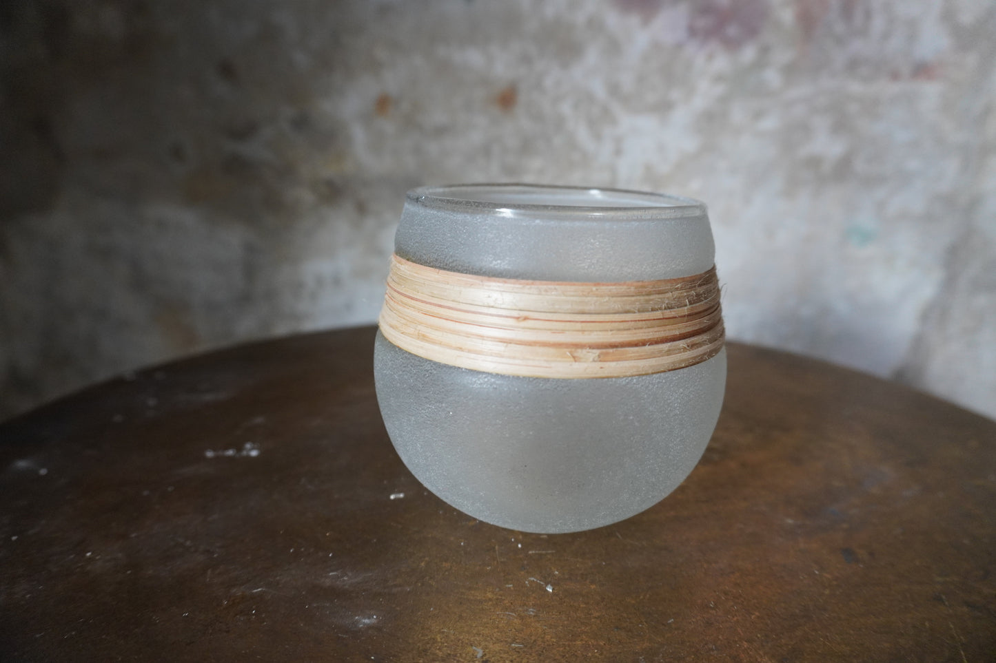 Frosted glazen windlicht - 15.5cm & 9cm