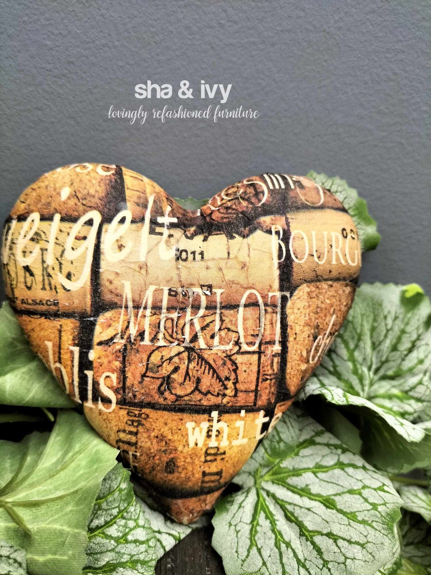 Decoupage hart - kurk