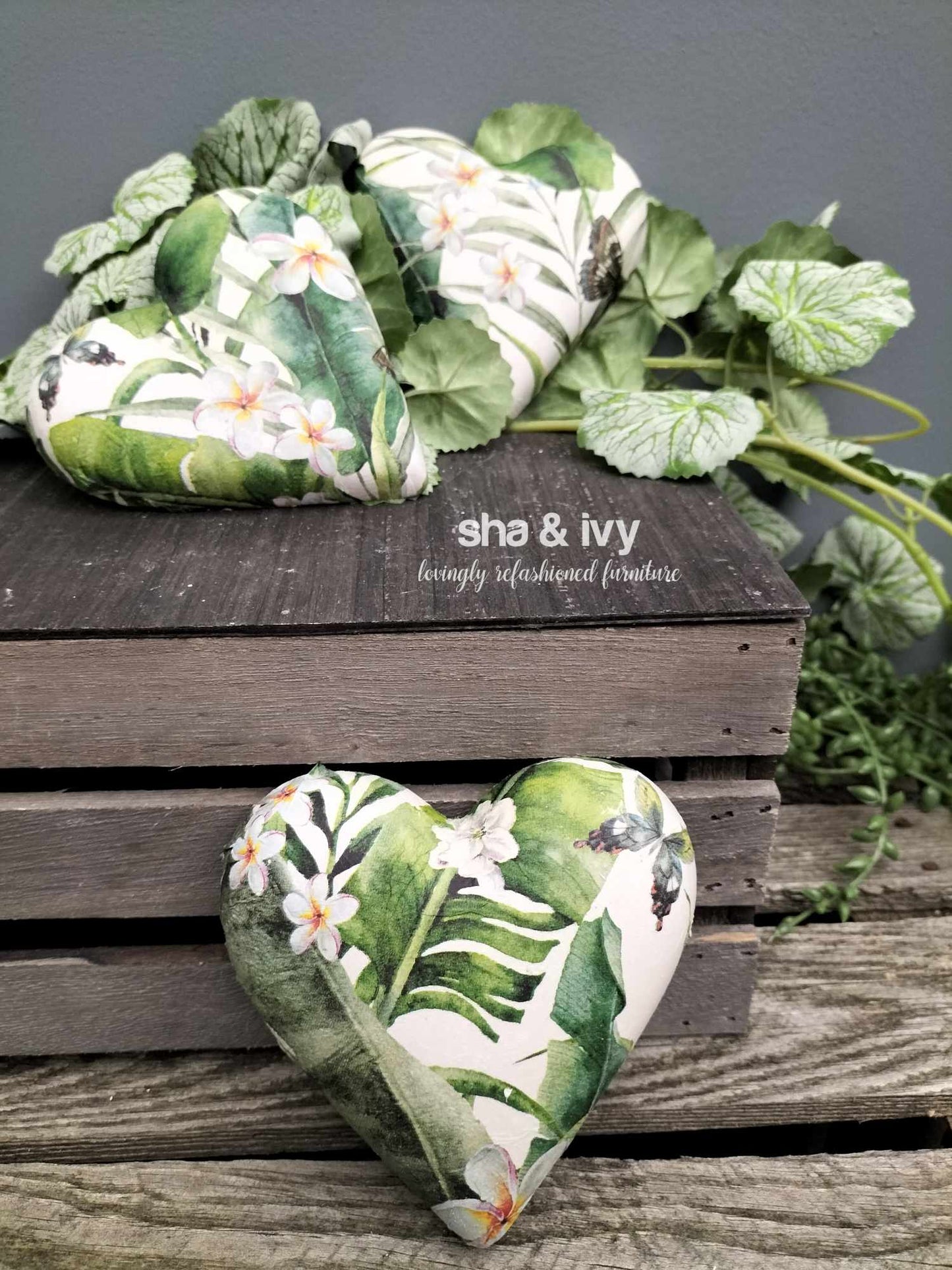 Decoupage hart - frangipani