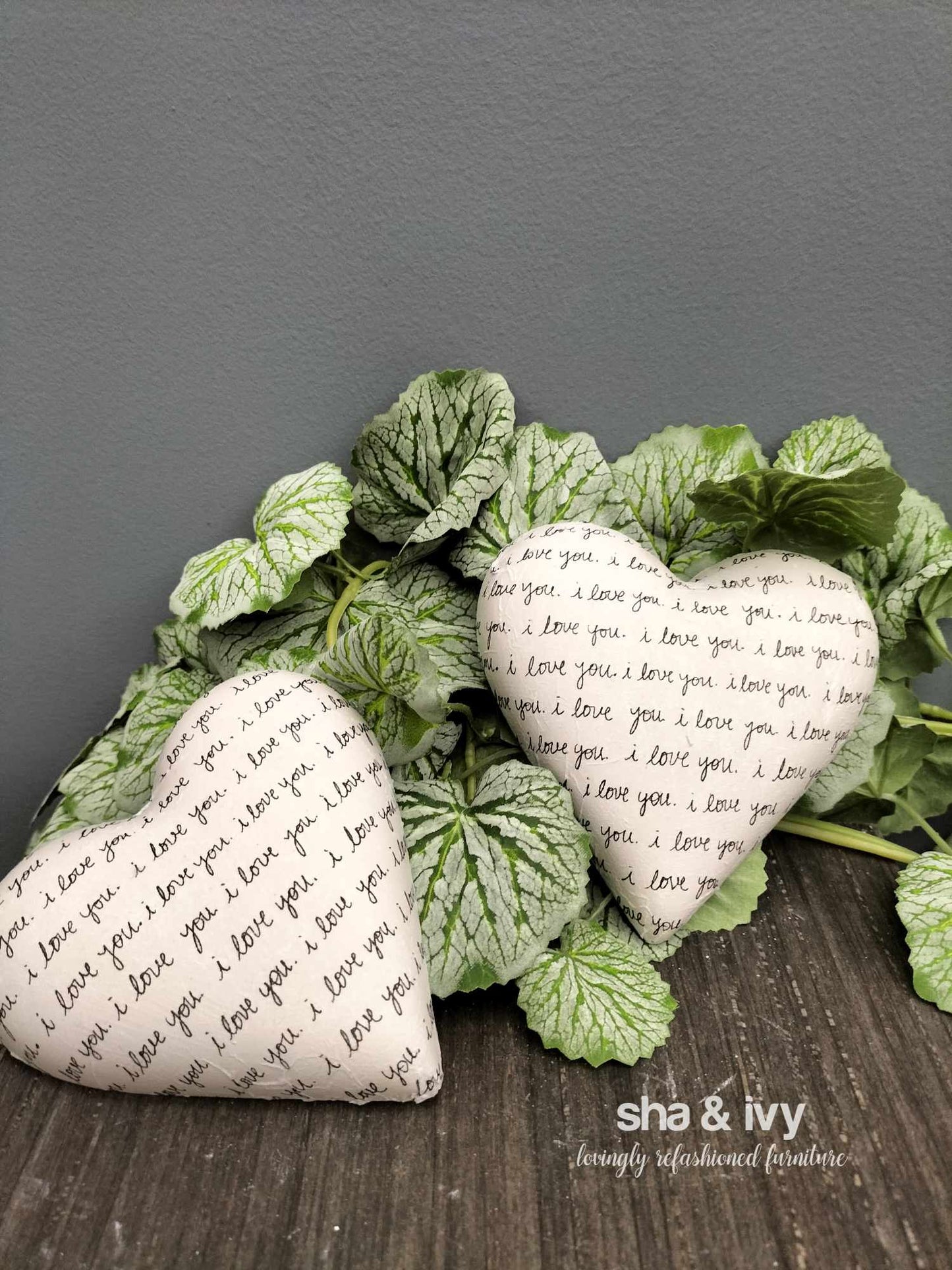 Decoupage hart - I love you