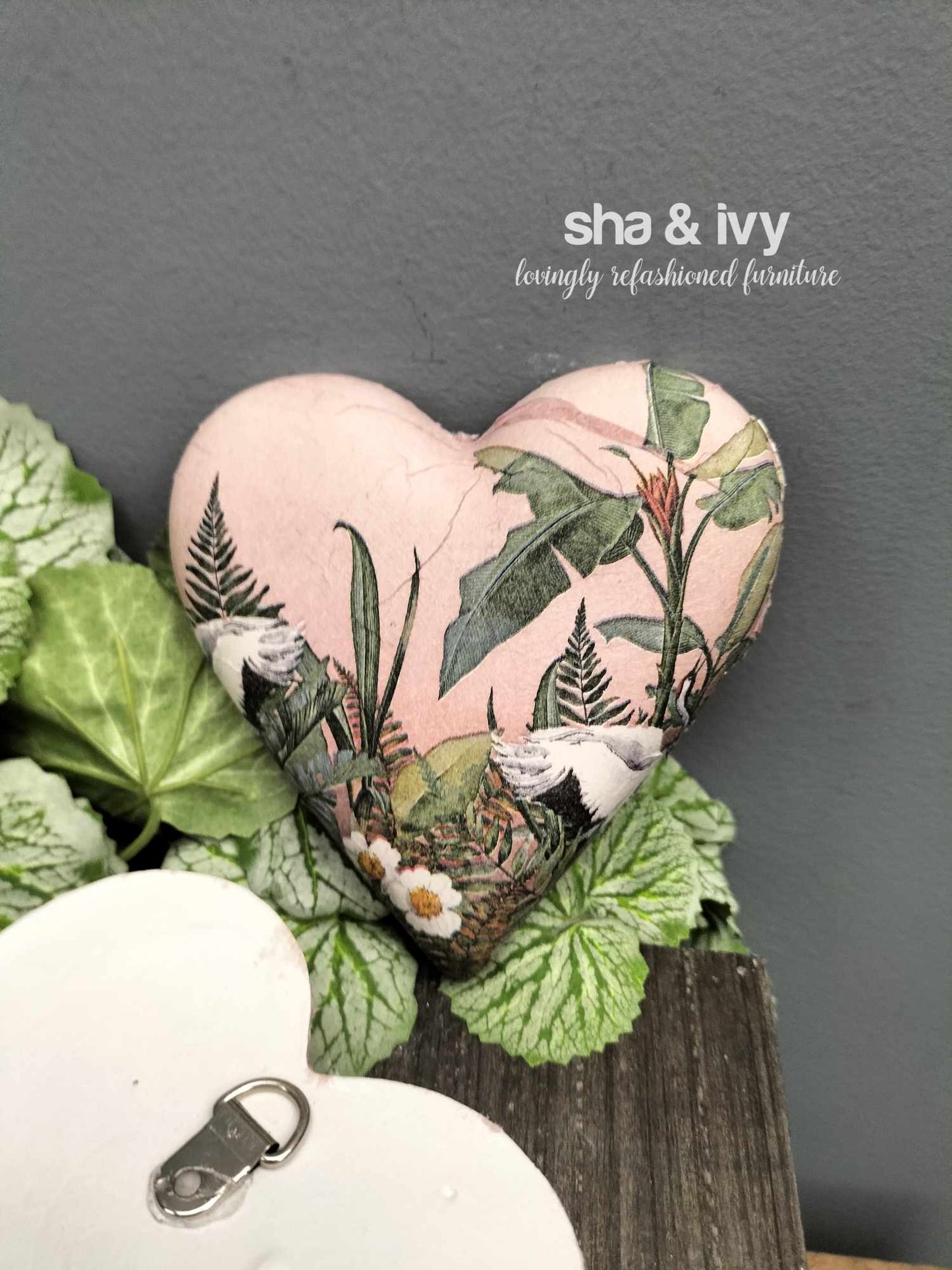 Decoupage hart - kraanvogels