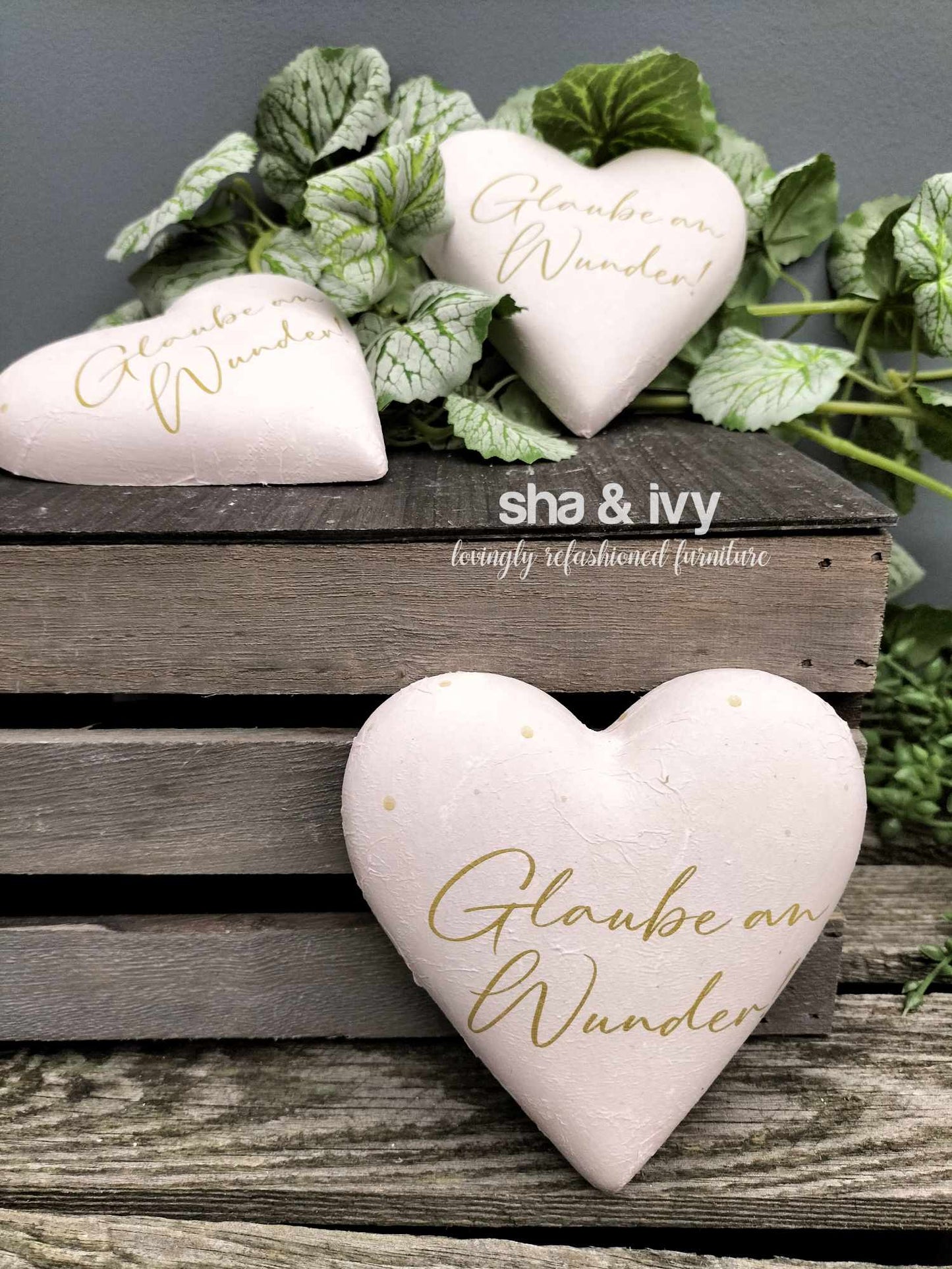 Decoupage hart - glaube an wunder