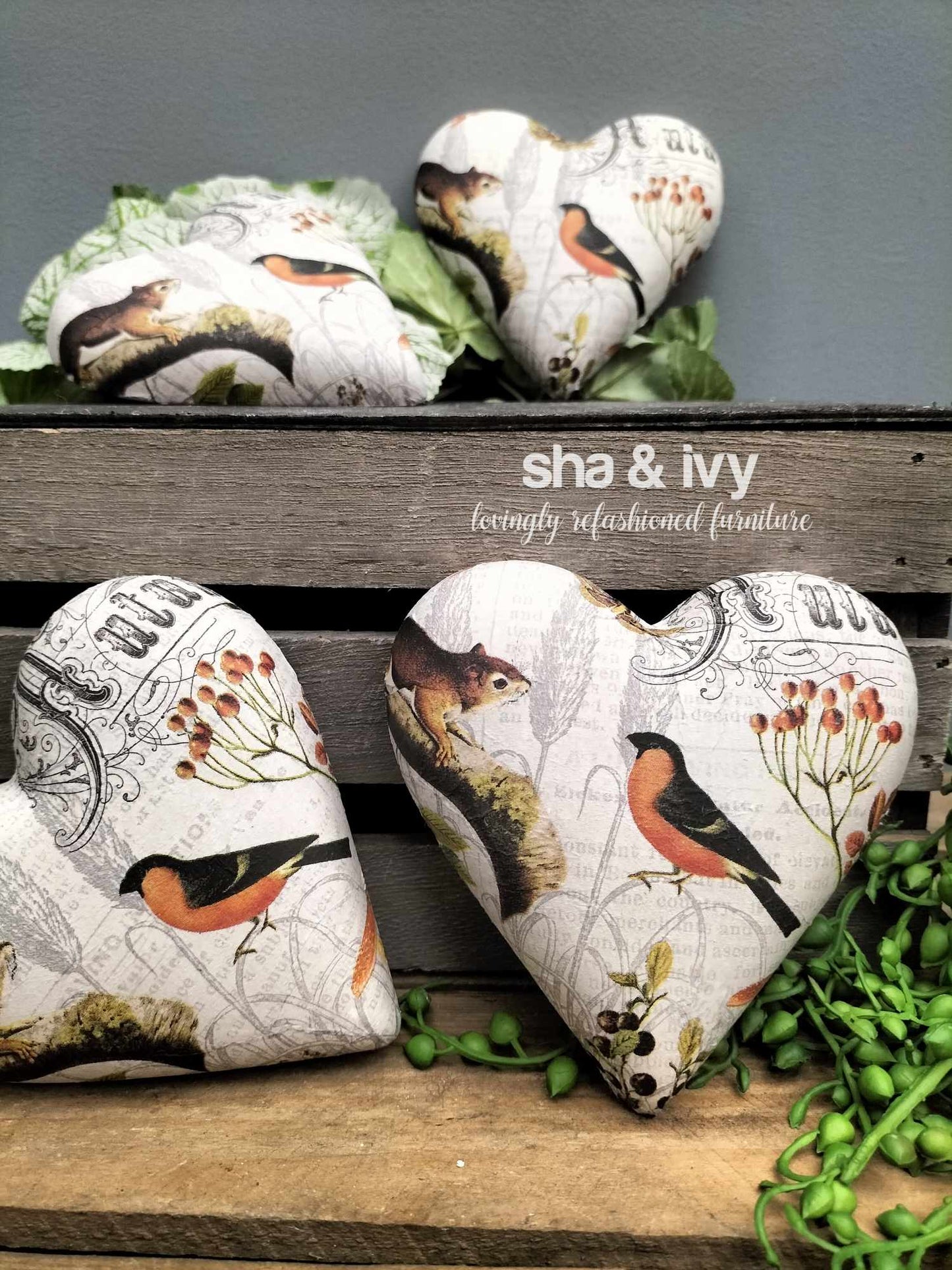 Decoupage hart - autumn