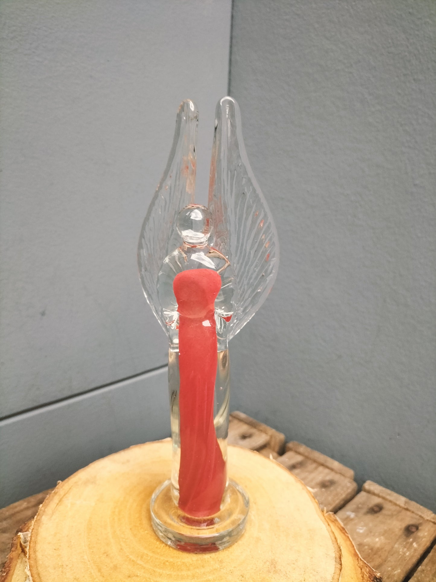 Engel - 20cm, rood, wit