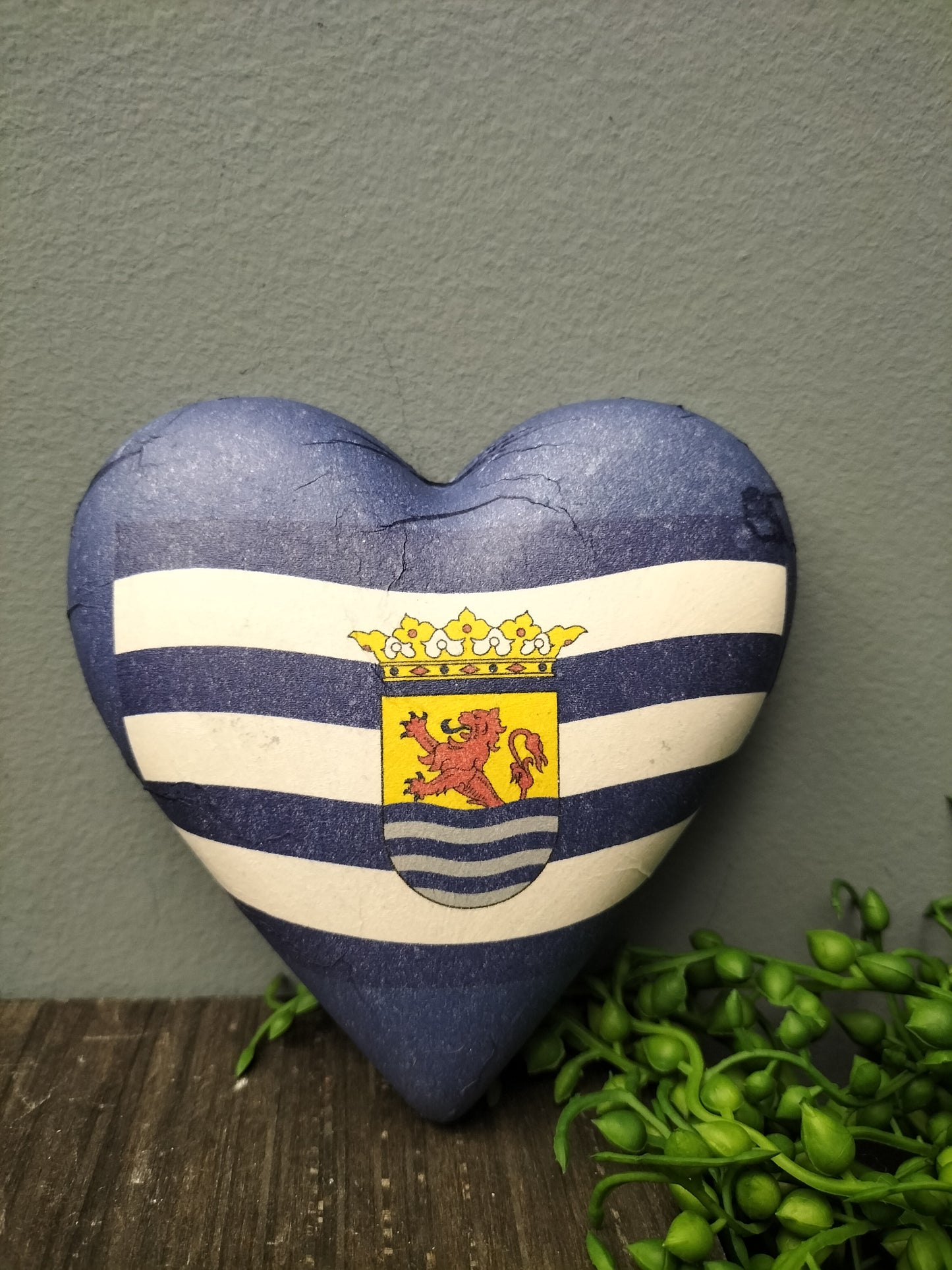 Decoupage hart - Zeeuwse vlag en wapen