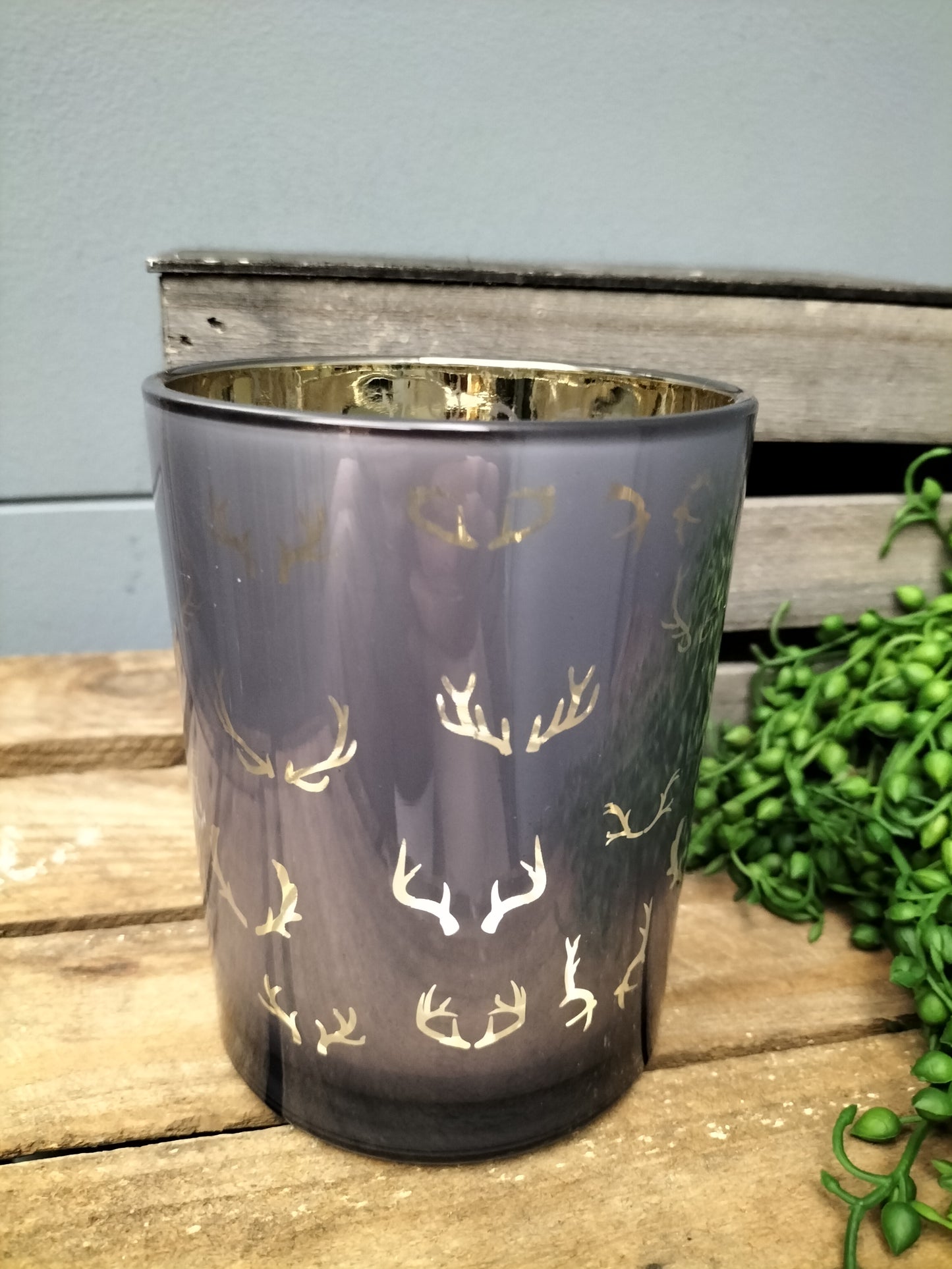 Waxinelicht houder - herten gewei - 8cm & 12.5cm