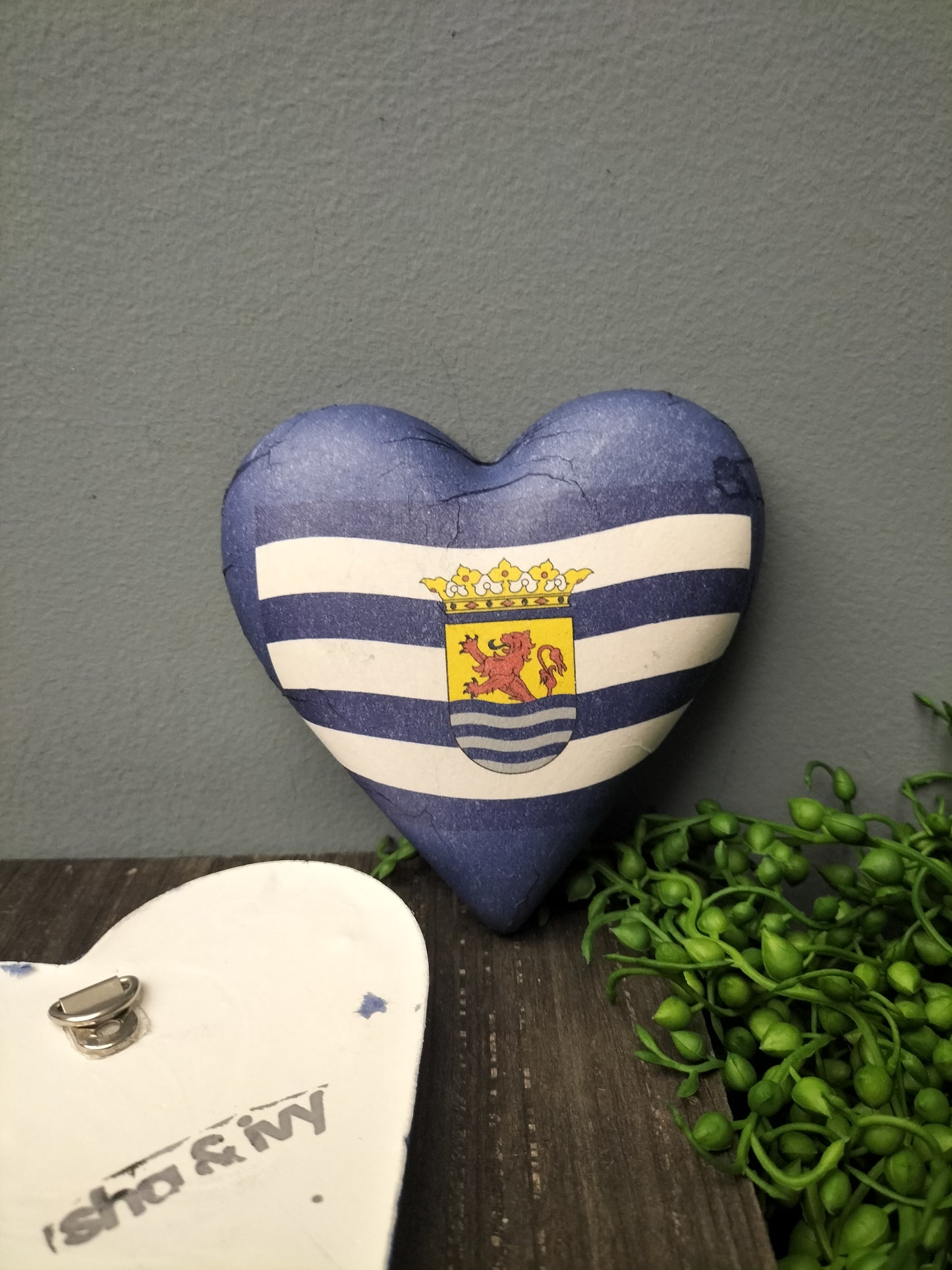 Decoupage hart - Zeeuwse vlag en wapen