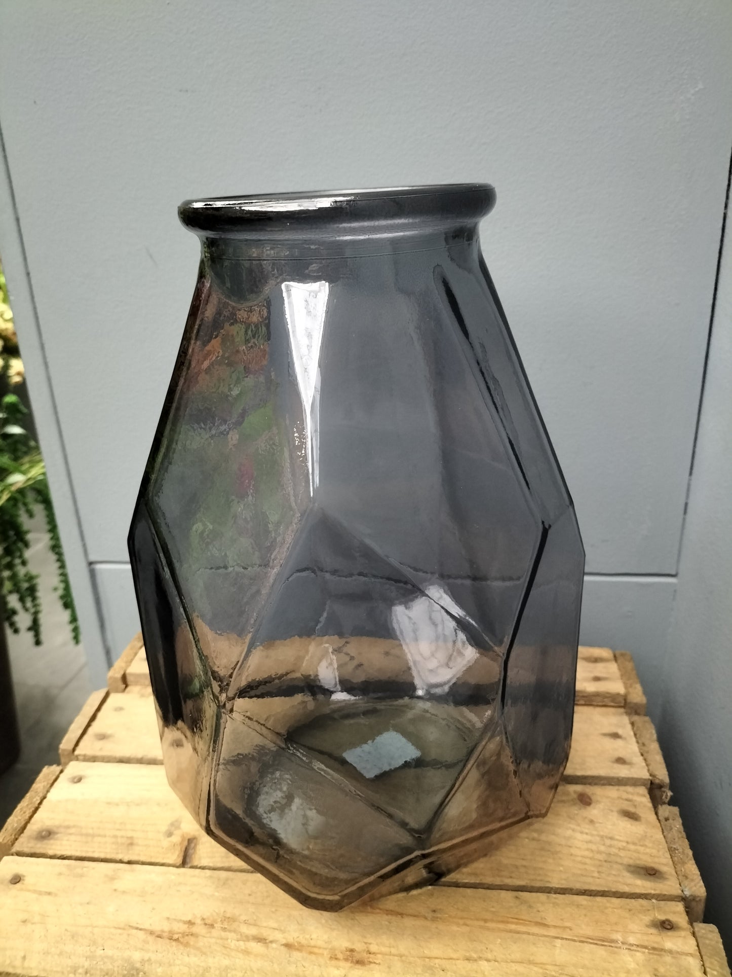 Vaas - Gerecycled glas, 25x25x35cm