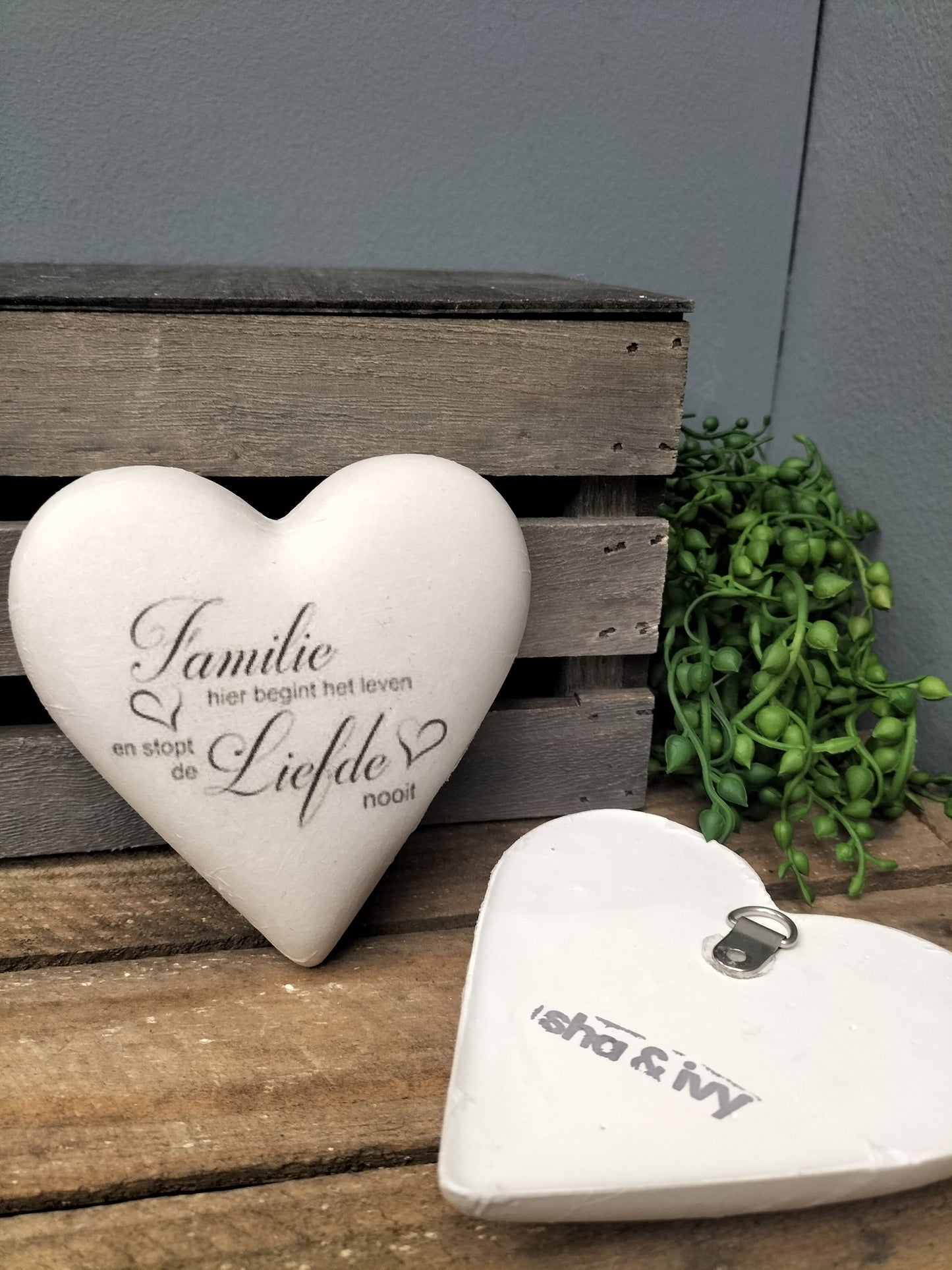 Decoupage hart - Familie