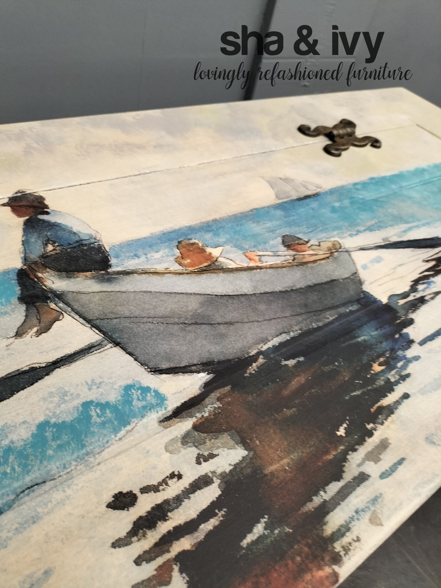 Opbergkist - Boys in a Dory (1880) van Winslow Homer