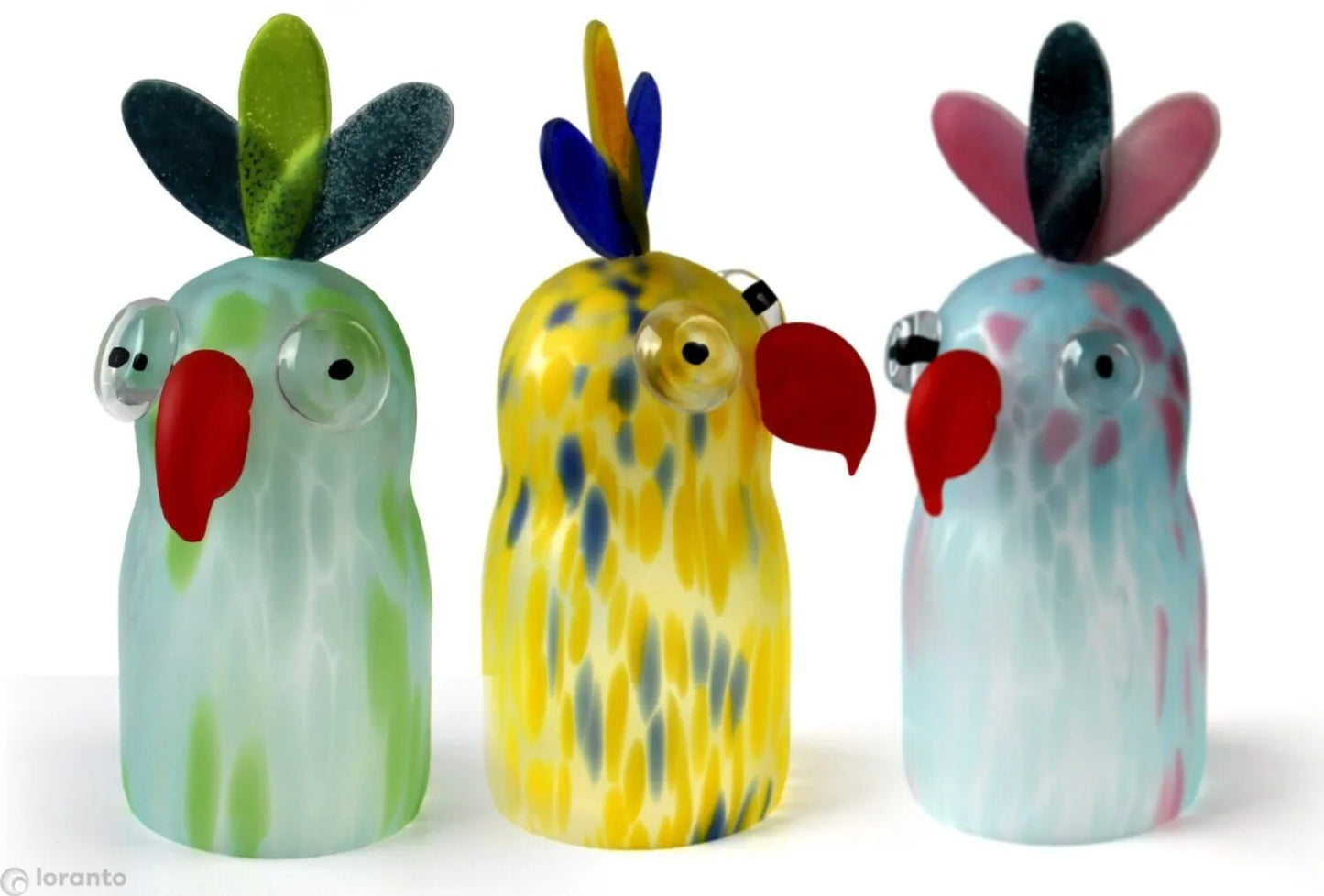 Papegaai - 32cm, turquoise & roze