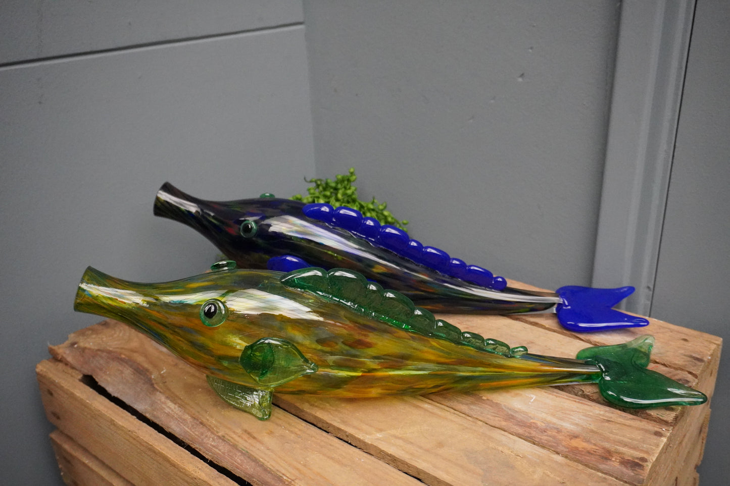 Vis - 45cm, groen, blauw