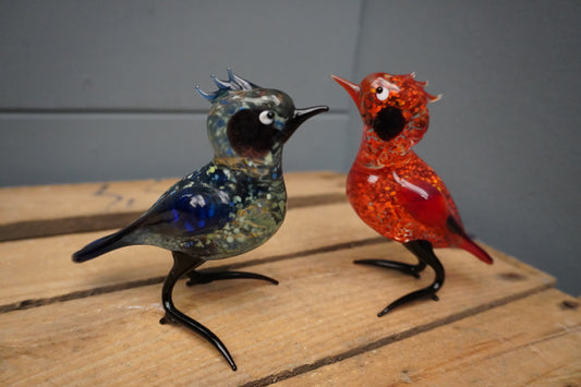 Vogel - 11cm, rood of blauw
