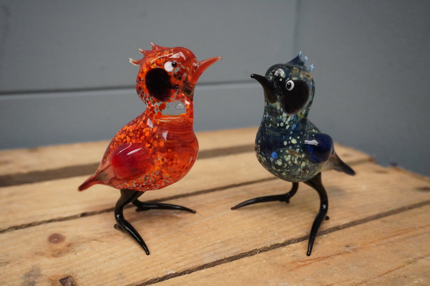 Vogel - 11cm, rood of blauw