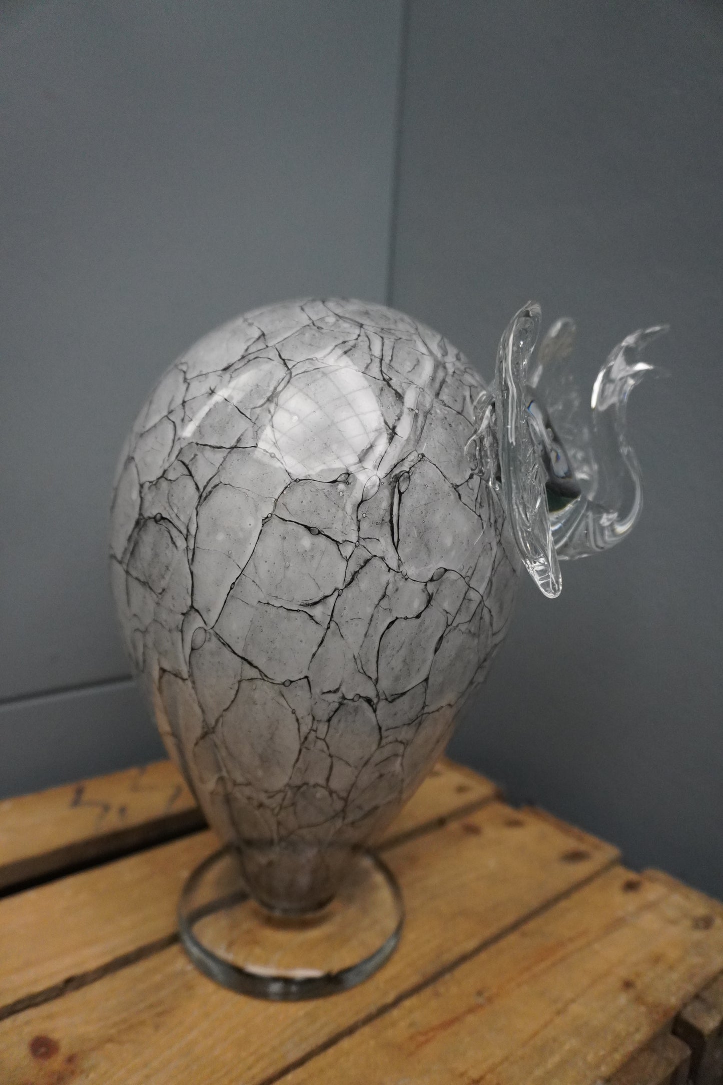 Olifant - 25cm, grijs marmer