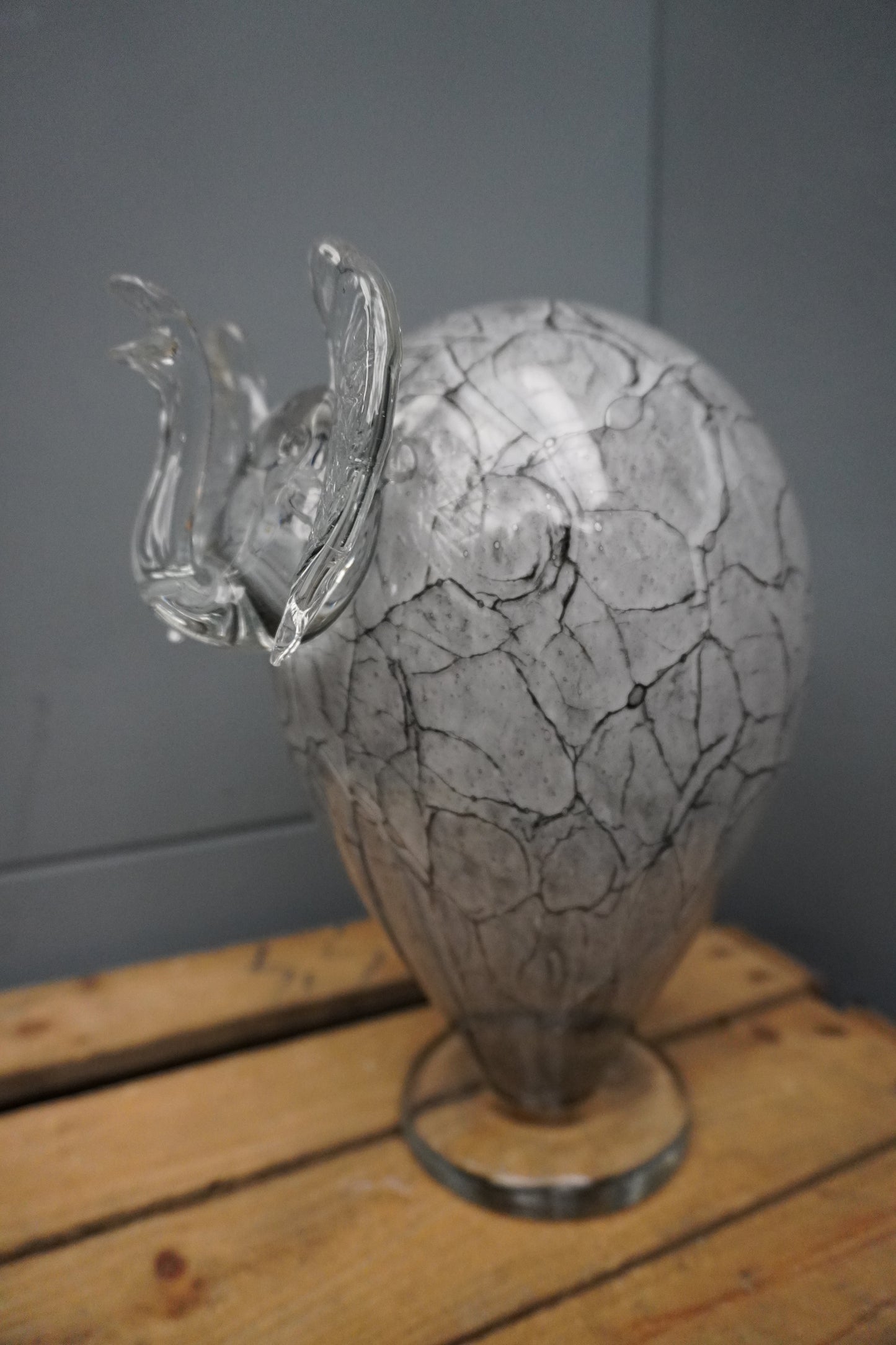 Olifant - 25cm, grijs marmer