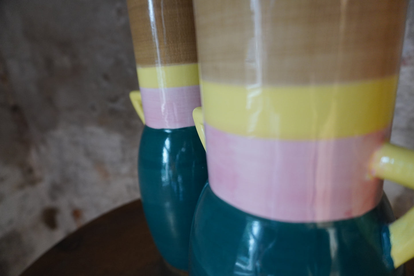 Aardewerk vaas Cole2 Lines - Gekleurd, 25cm x 7cm x 8cm