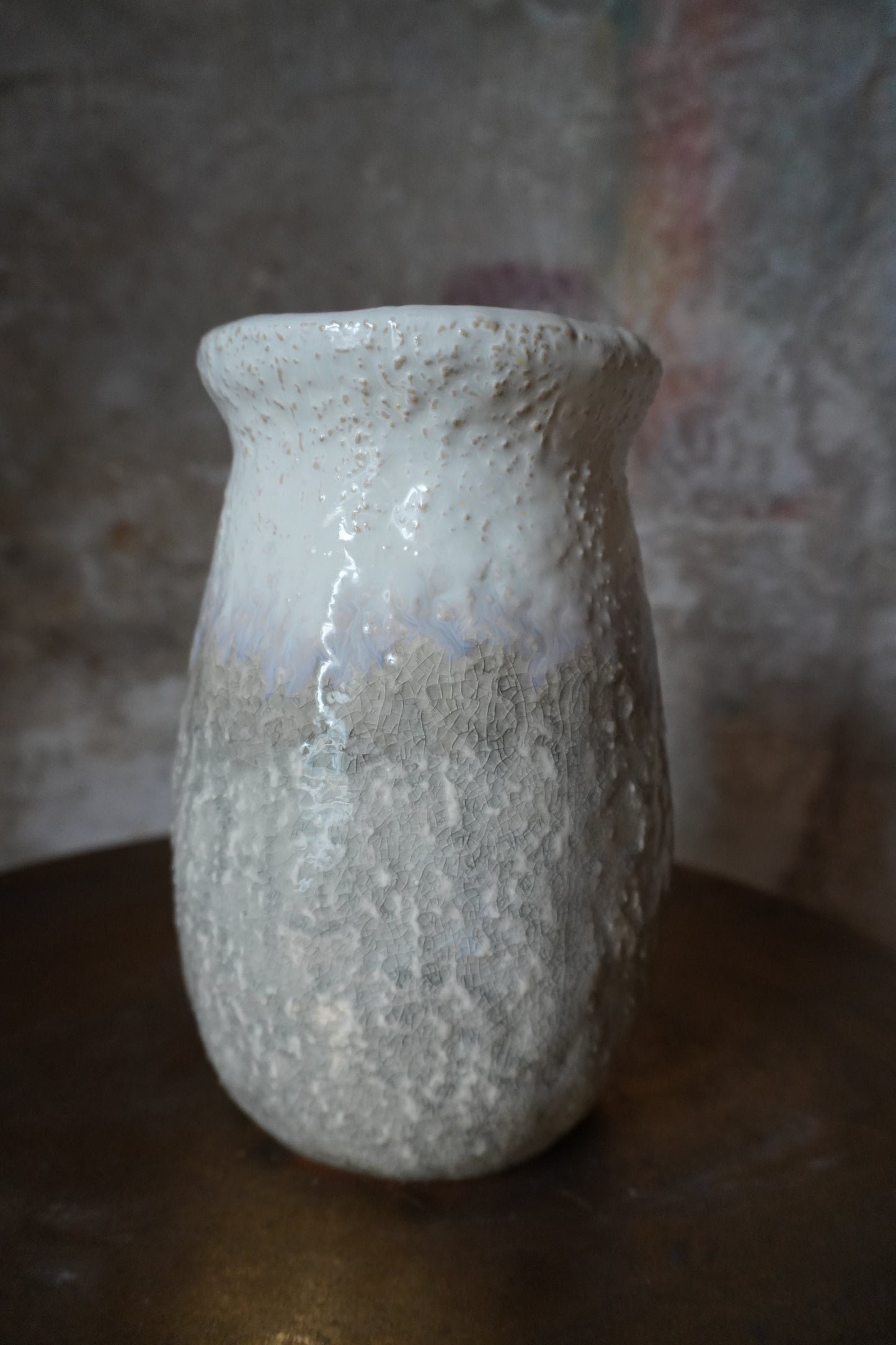 Aardewerk vaas - Crème, 20cm x 11cm