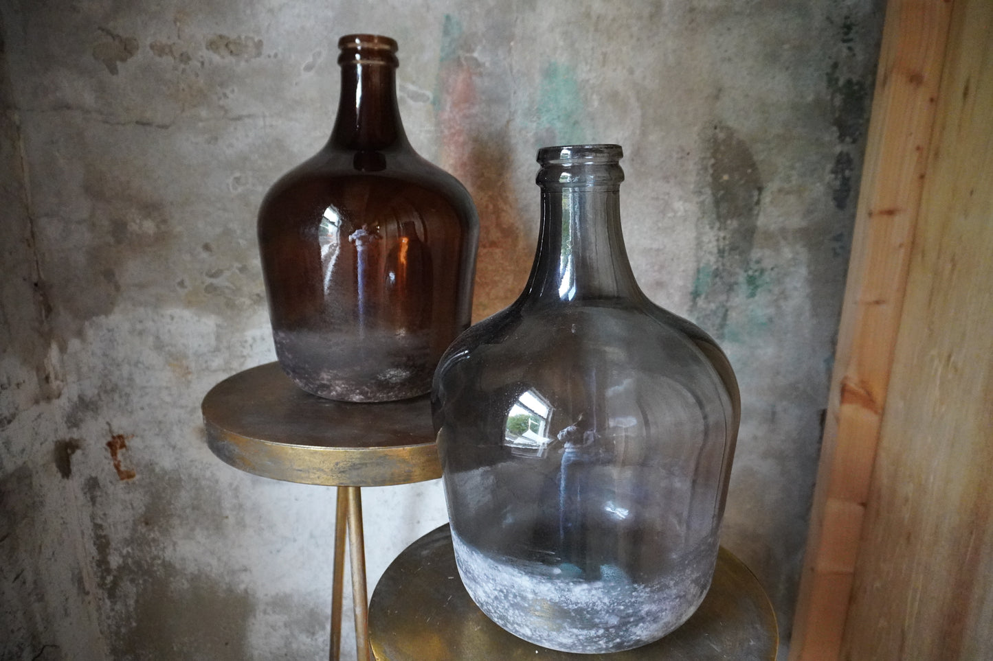 Kersten recycled glass - grijs/ bruin, 42cm , Made in Spain