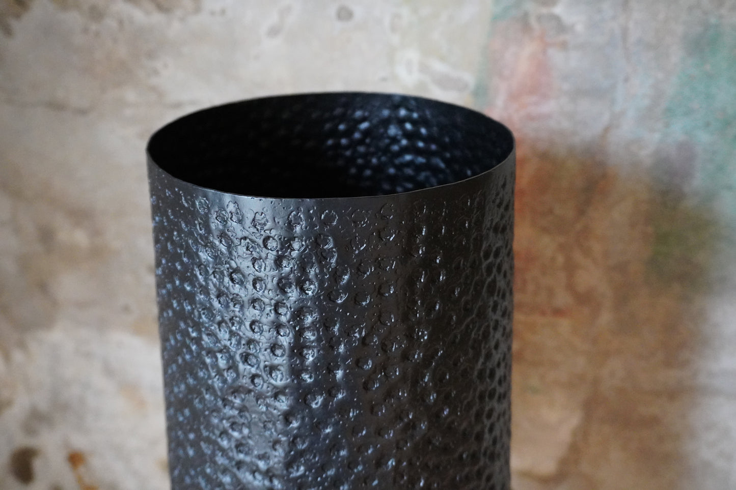 Kersten Aluminium vaas/pot - Zwart, 40cm x 20cm