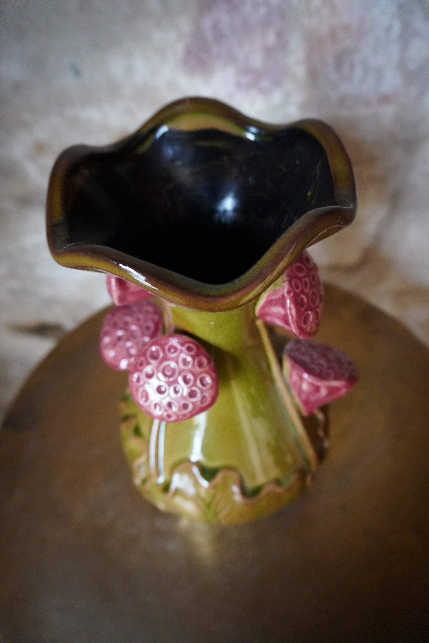 Keramiek vaas Odali - Groen/Crème, 26cm x 12cm