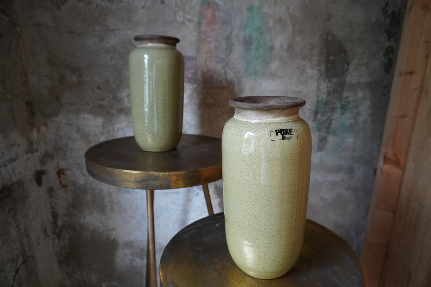 Pure aardewerk vaas - Groen, 30cm x 12cm