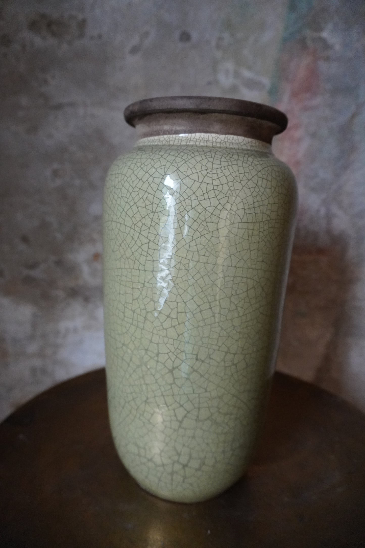 Pure aardewerk vaas - Groen, 30cm x 12cm