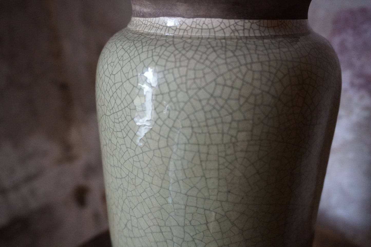 Pure aardewerk vaas - Groen, 30cm x 12cm