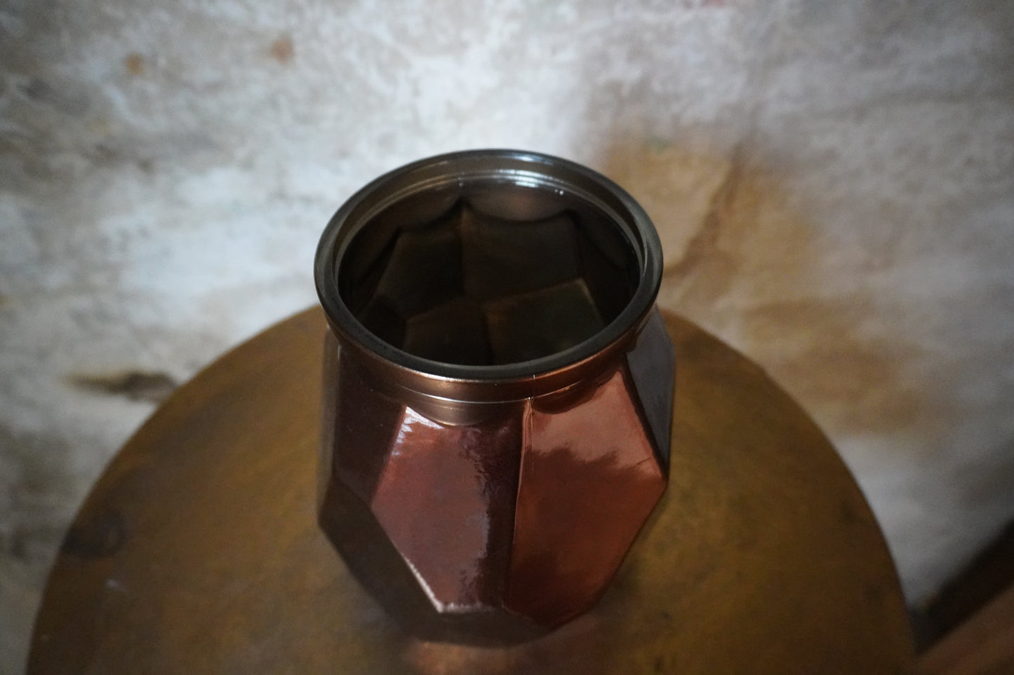 Glazen vaas - Bruin, 19cm x 11.5cm