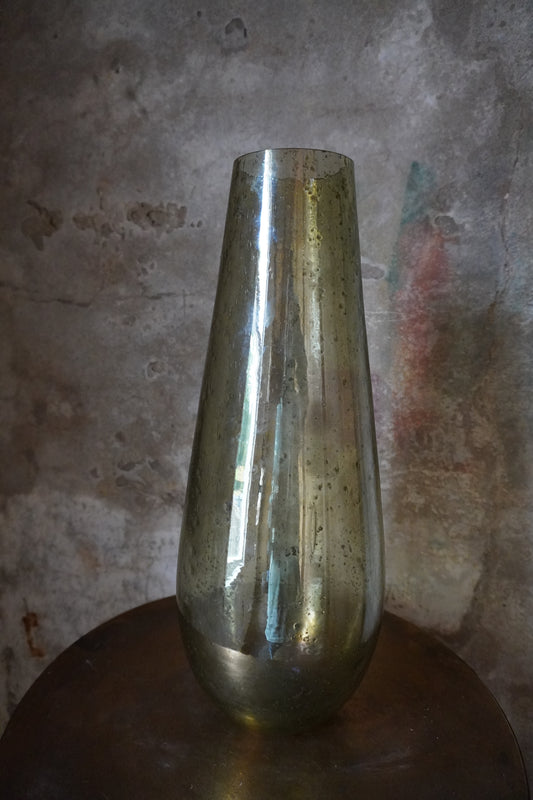 Glazen vaas - Groen/Olie, 45cm x 9cm