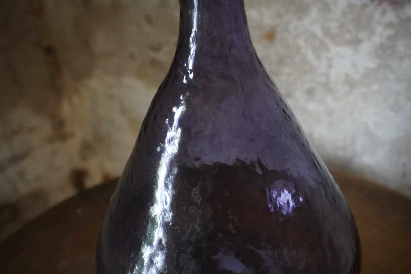 Recycled glass vaas - Paars, 32cm