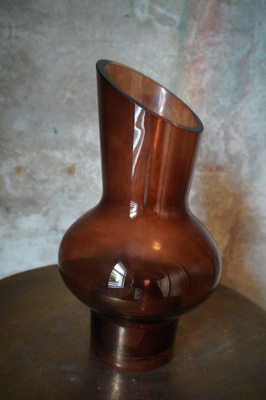 Kersten glazen vaas - bruin/rood, 30cm