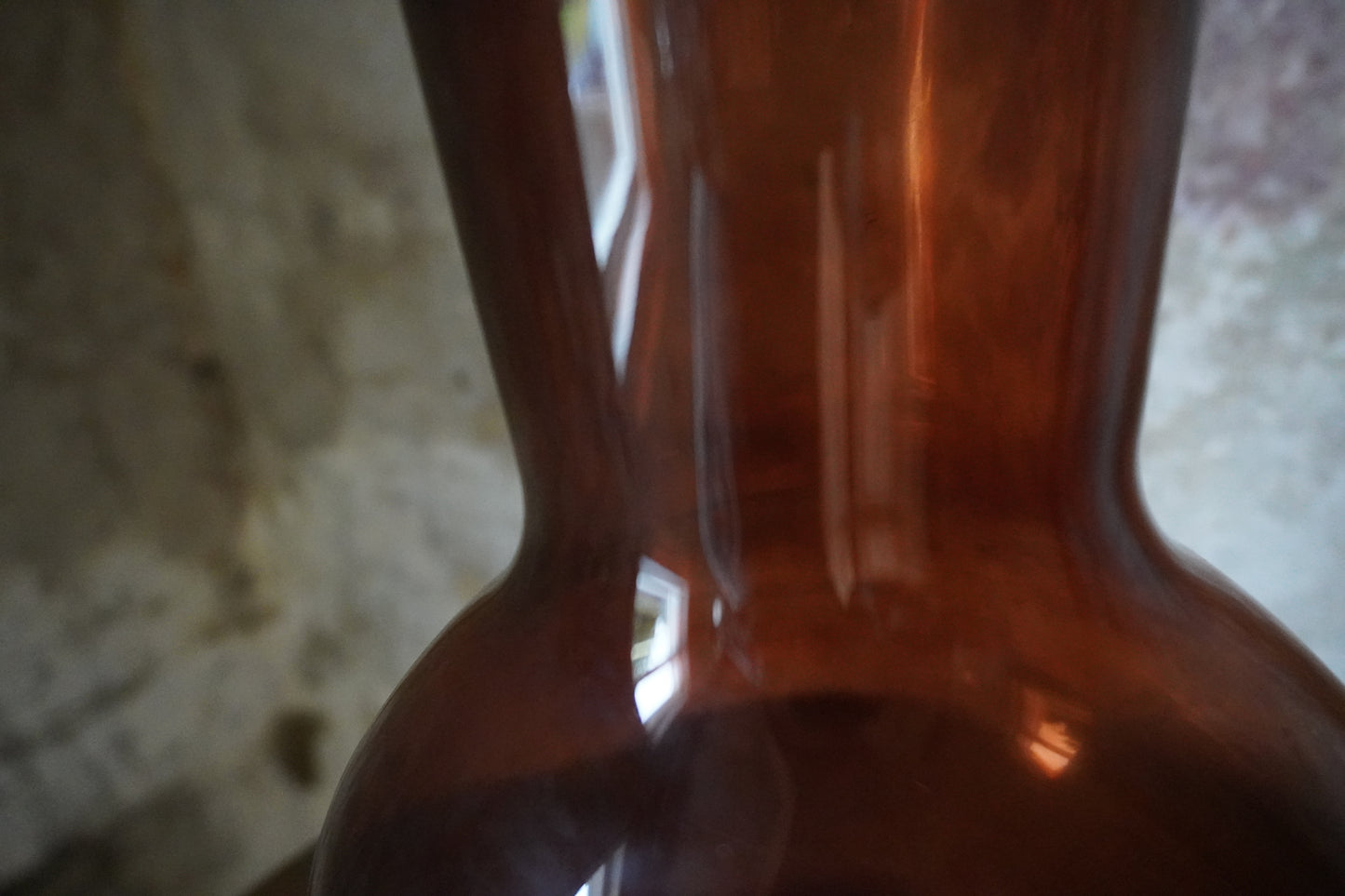 Kersten glazen vaas - bruin/rood, 30cm