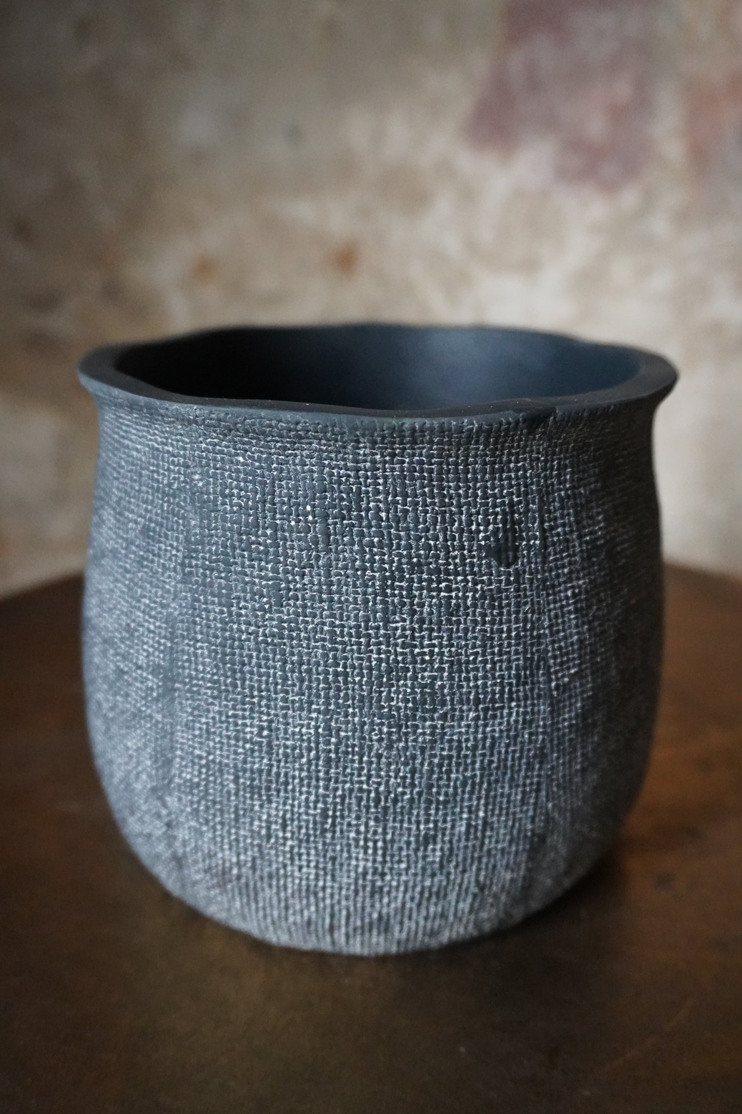 Aardewerk vaas/pot - Antraciet, 7cm & 11.5cm & 13cm