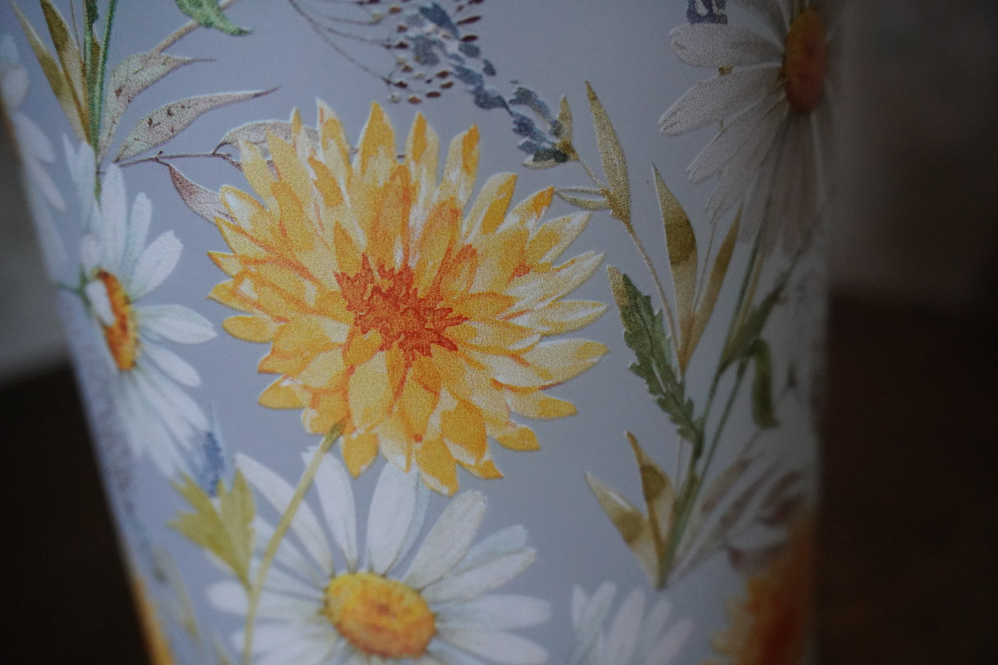 Glazen Windlicht - Bloemen, 18cm x 12cm