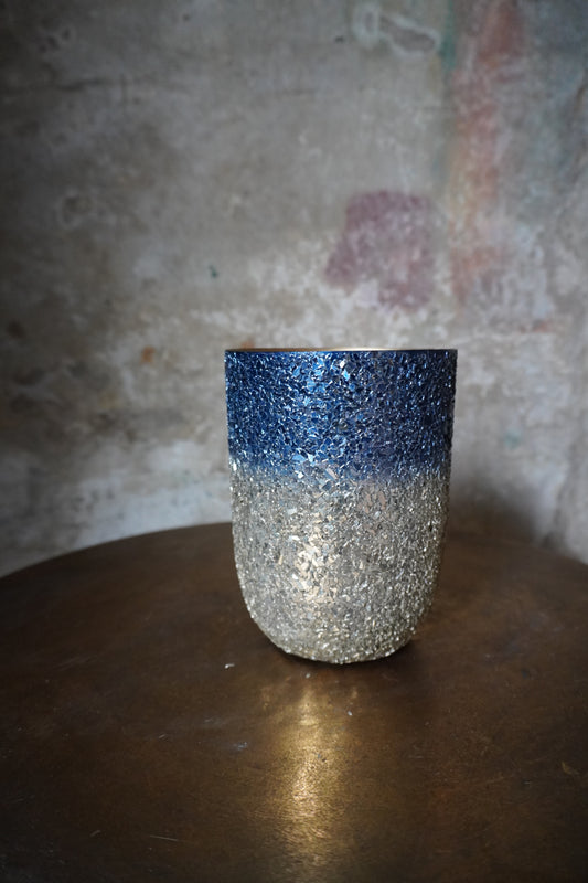 Metalen Windlicht/ Vaasje - 14cm x 10cm