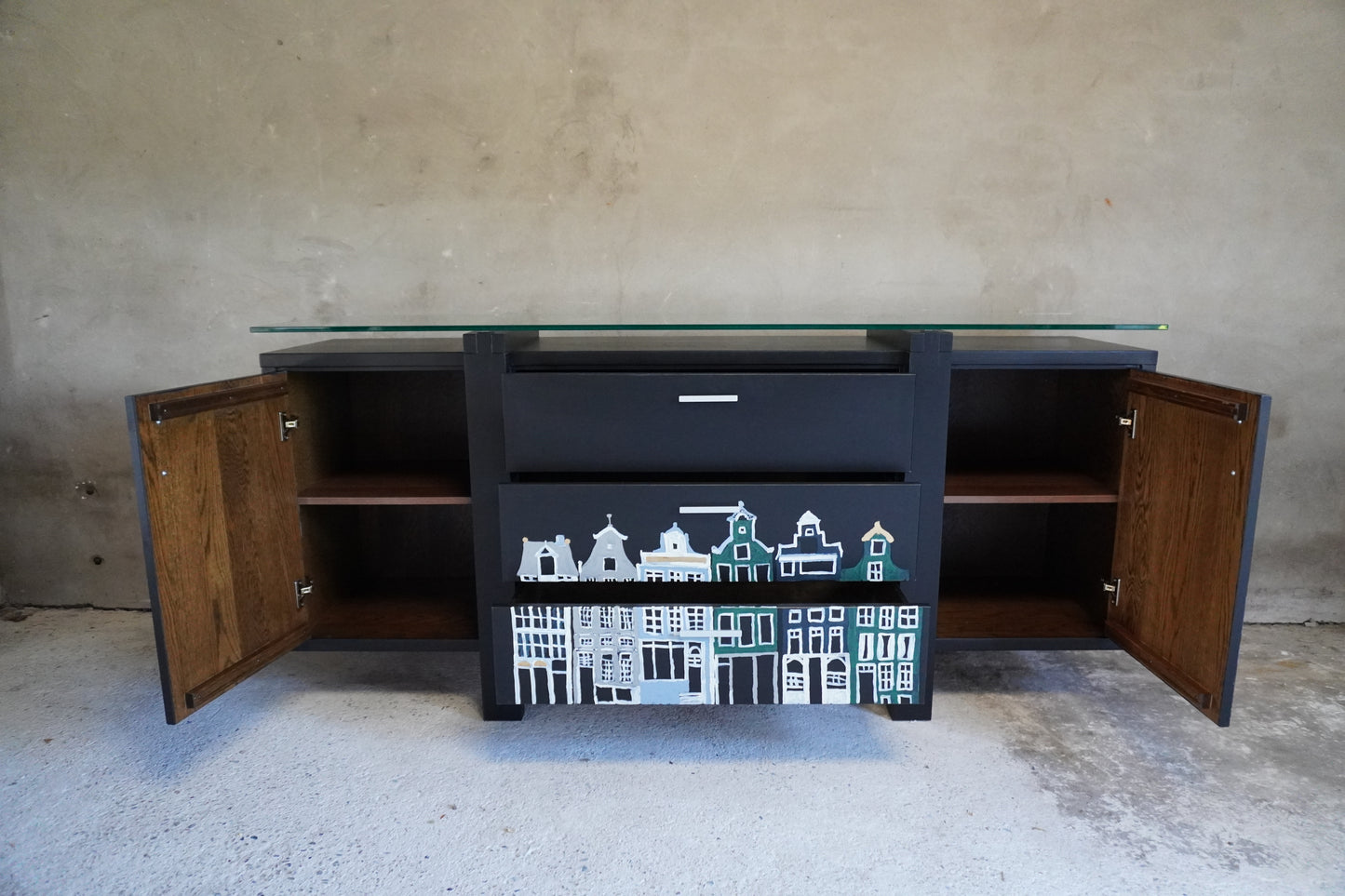 Grachtenpanden dressoir