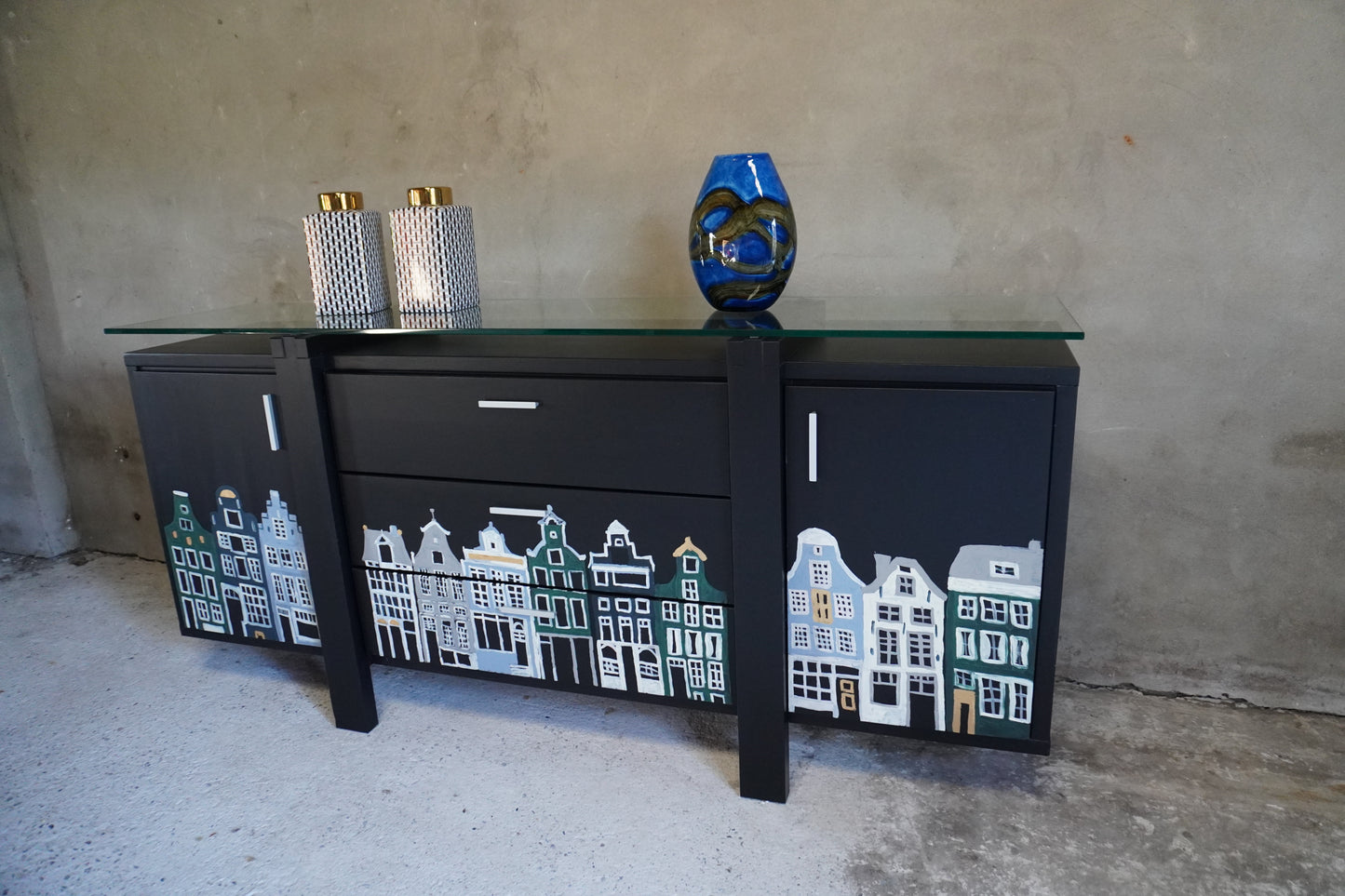 Grachtenpanden dressoir