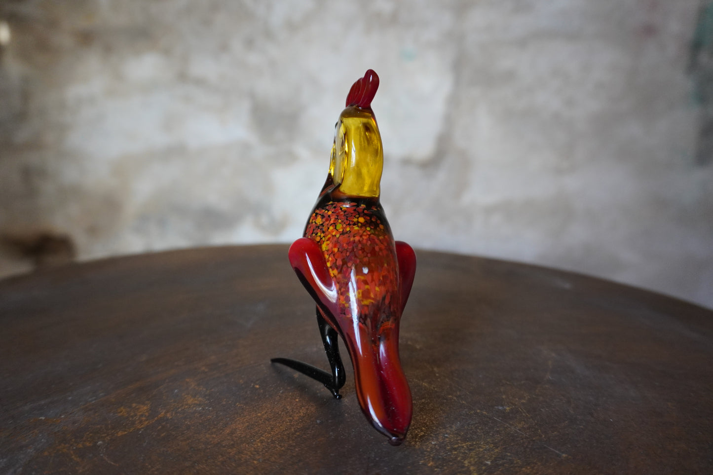 Rode vogel met kuif - 8/9cm