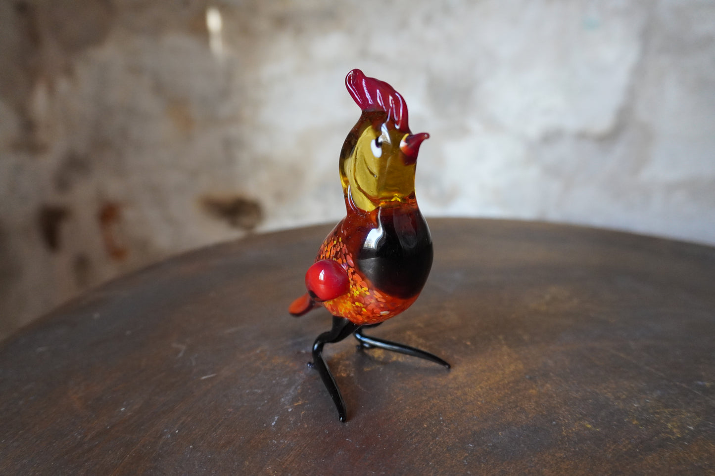 Rode vogel met kuif - 8/9cm