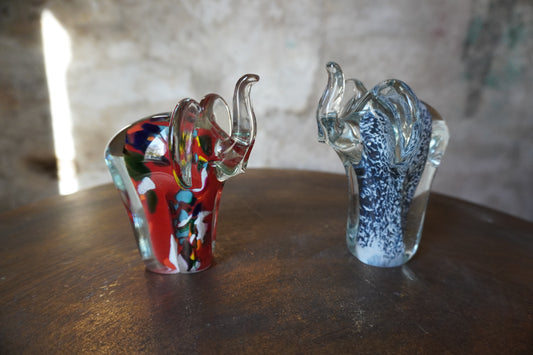 Olifant - 14cm , rood & Grijs