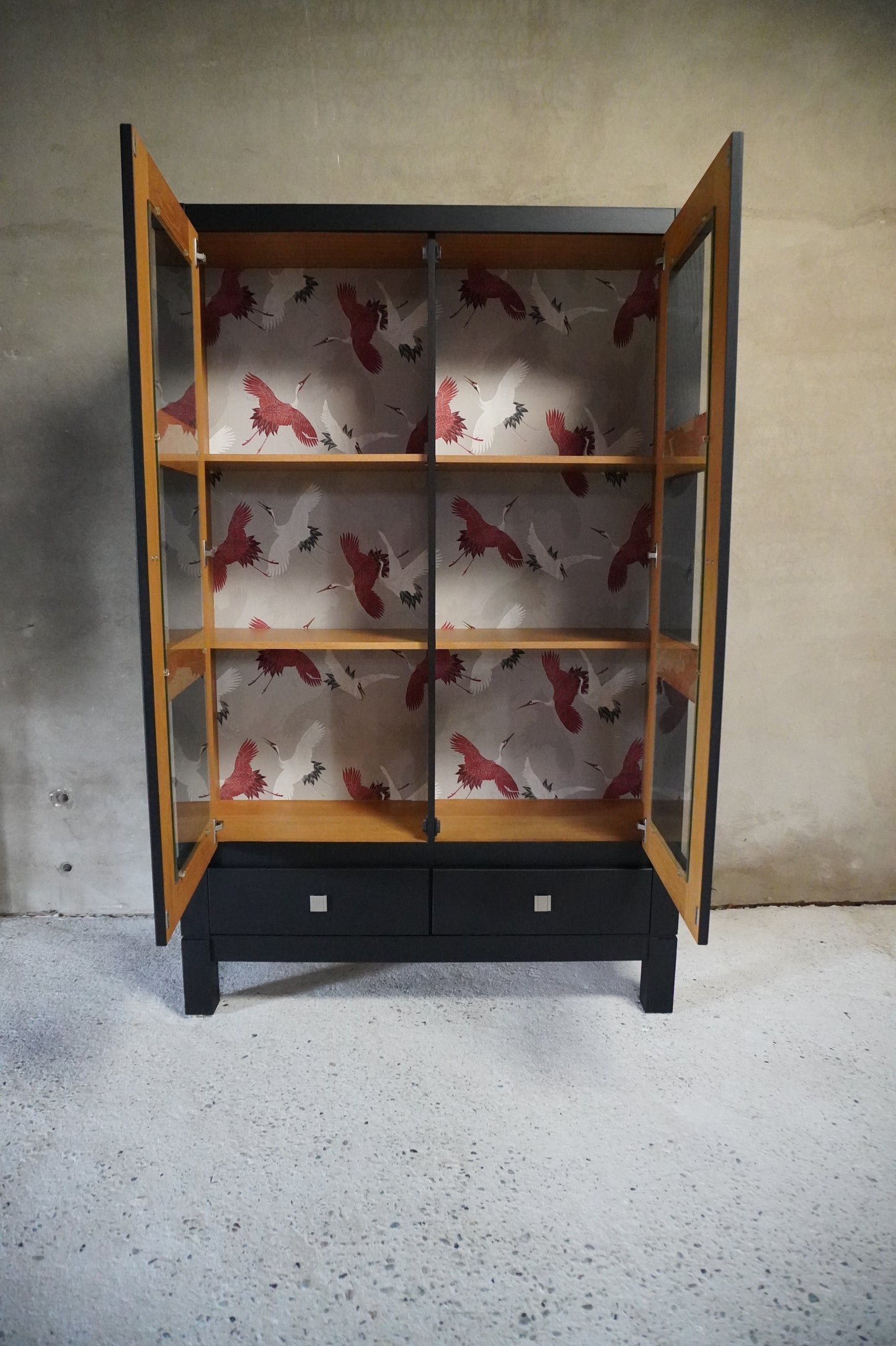 Vitrine kast Kraanvogels