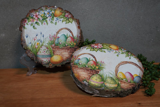 Berk schijf - Paaseieren in mandje